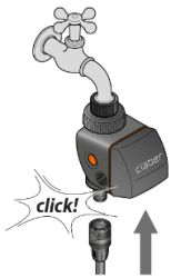 Claber Προγραμματιστής Ποτίσματος Μπαταρίας Aquauno Select 8423